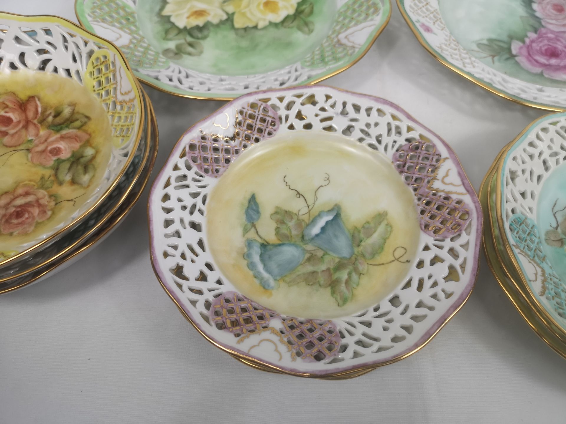 Quantity of hand painted plates and bowls by Marjorie Stevenson - Image 2 of 8