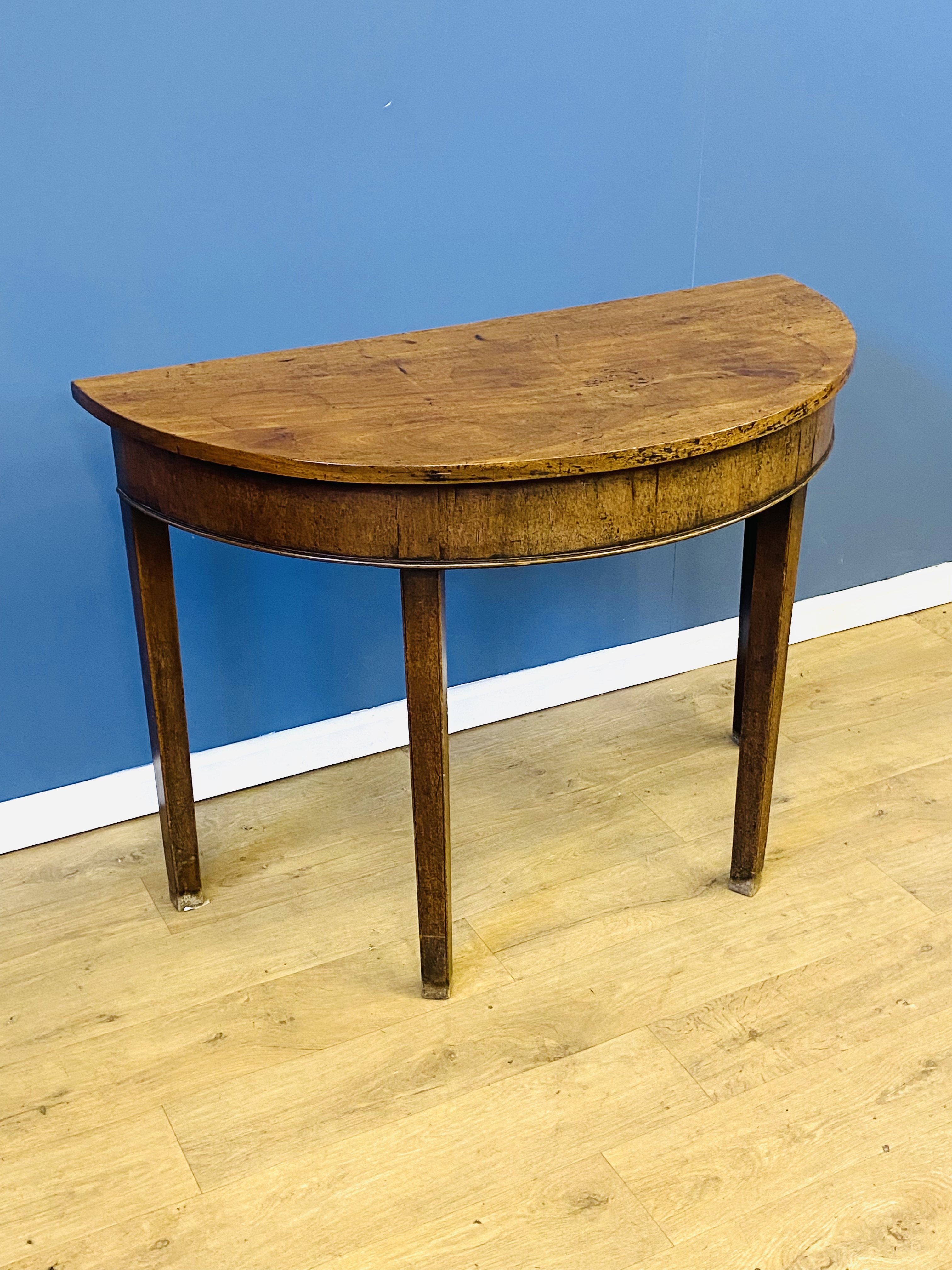 Mahogany demi-lune table - Image 2 of 4