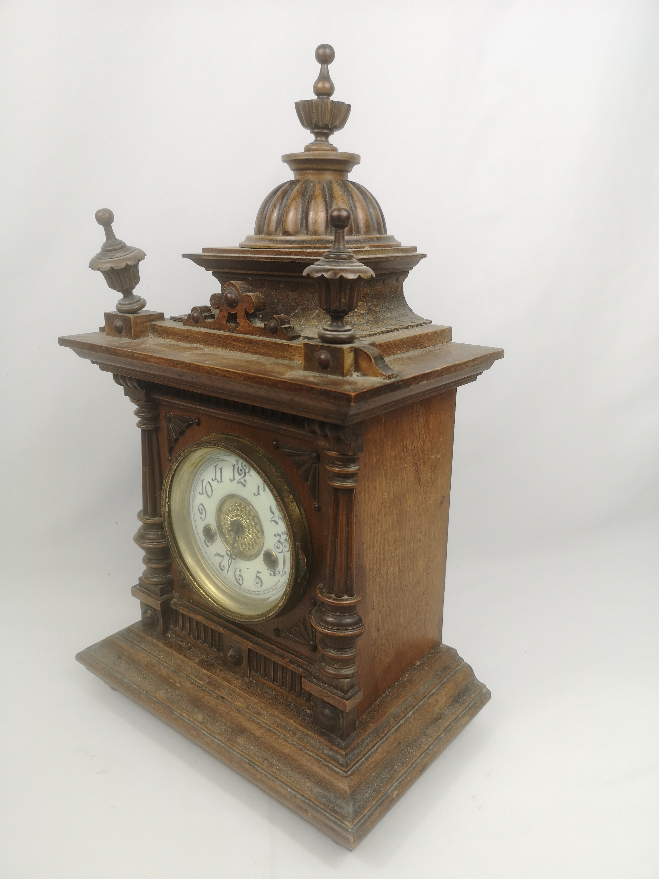 Mahogany mantel clock - Image 3 of 6