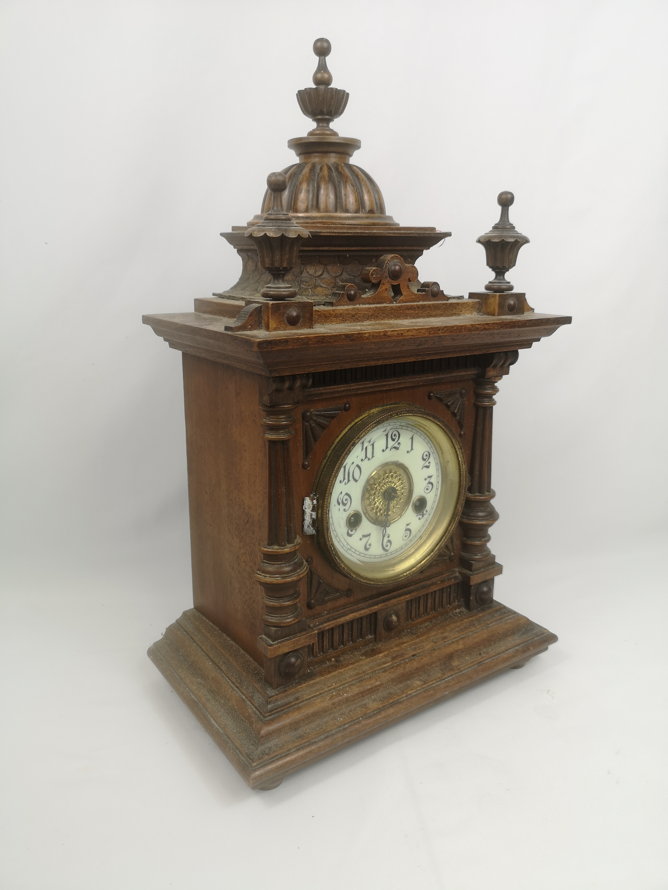 Mahogany mantel clock - Image 6 of 6