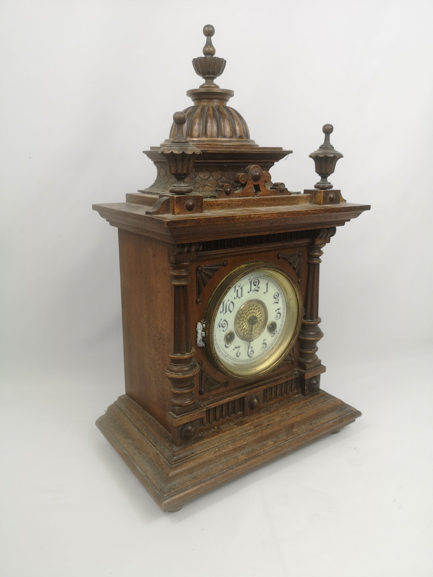 Mahogany mantel clock - Image 6 of 6
