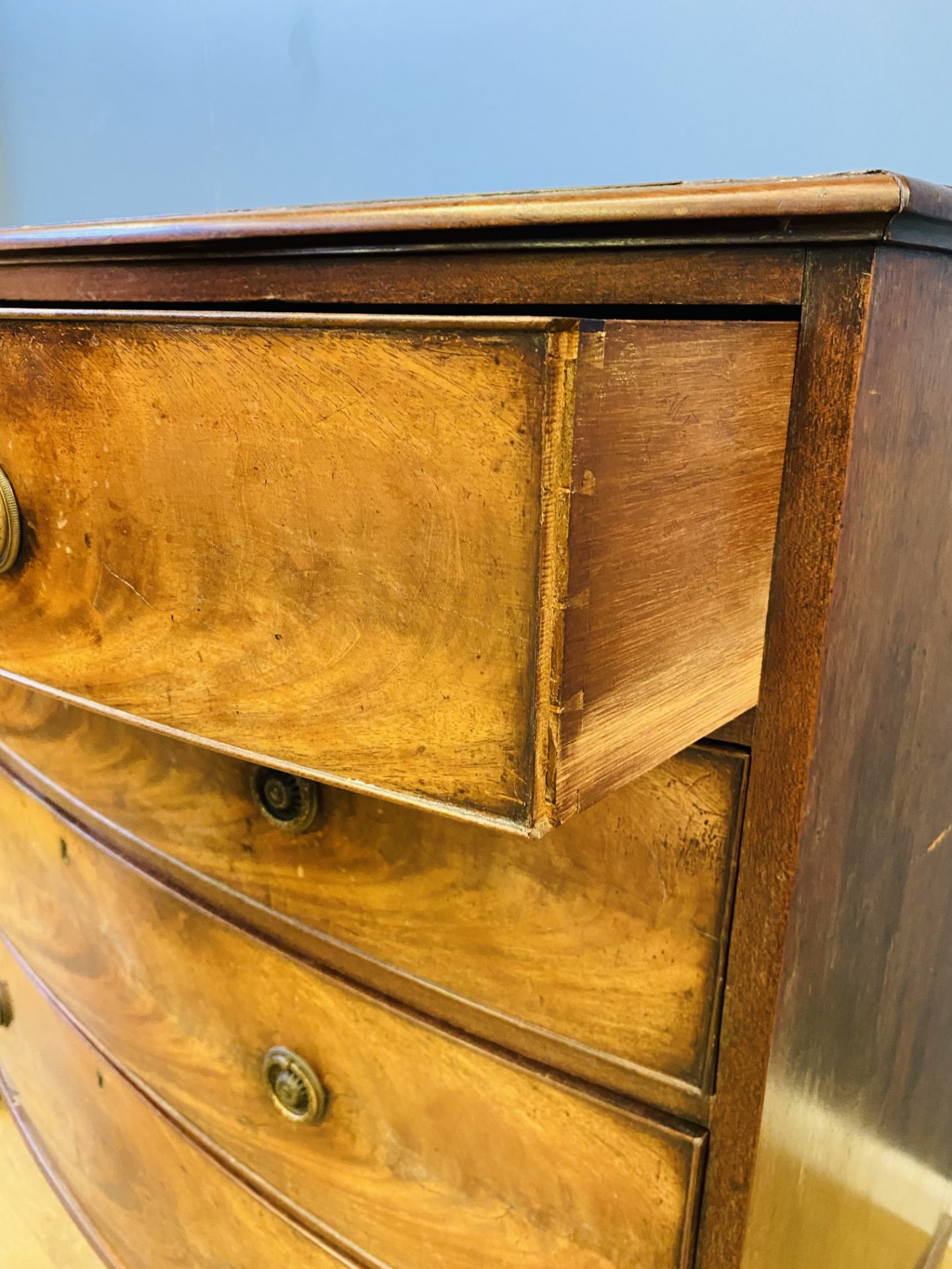 19th century mahogany chest of drawers - Image 5 of 5