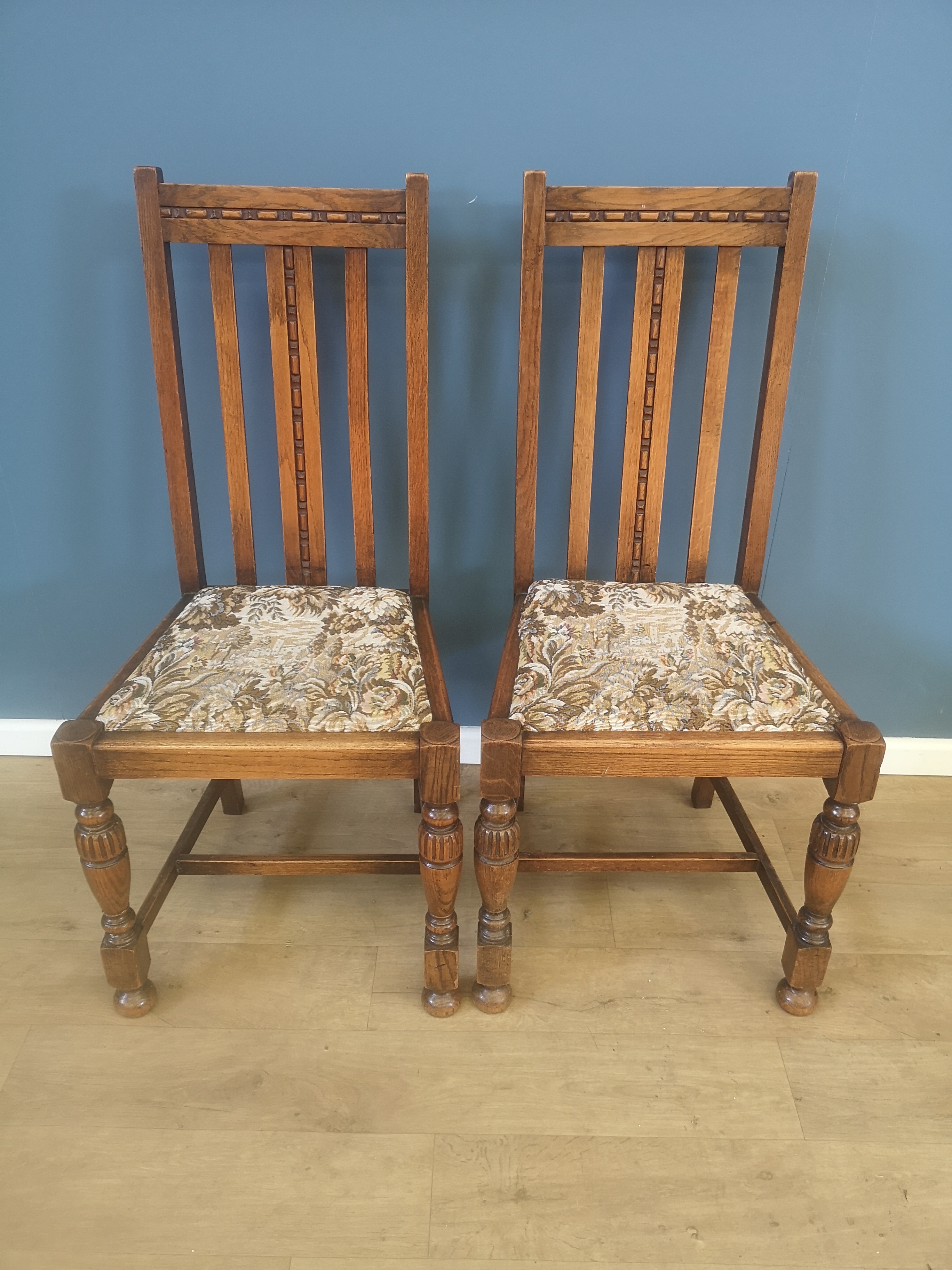 Two oak framed chairs