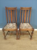 Two oak framed chairs