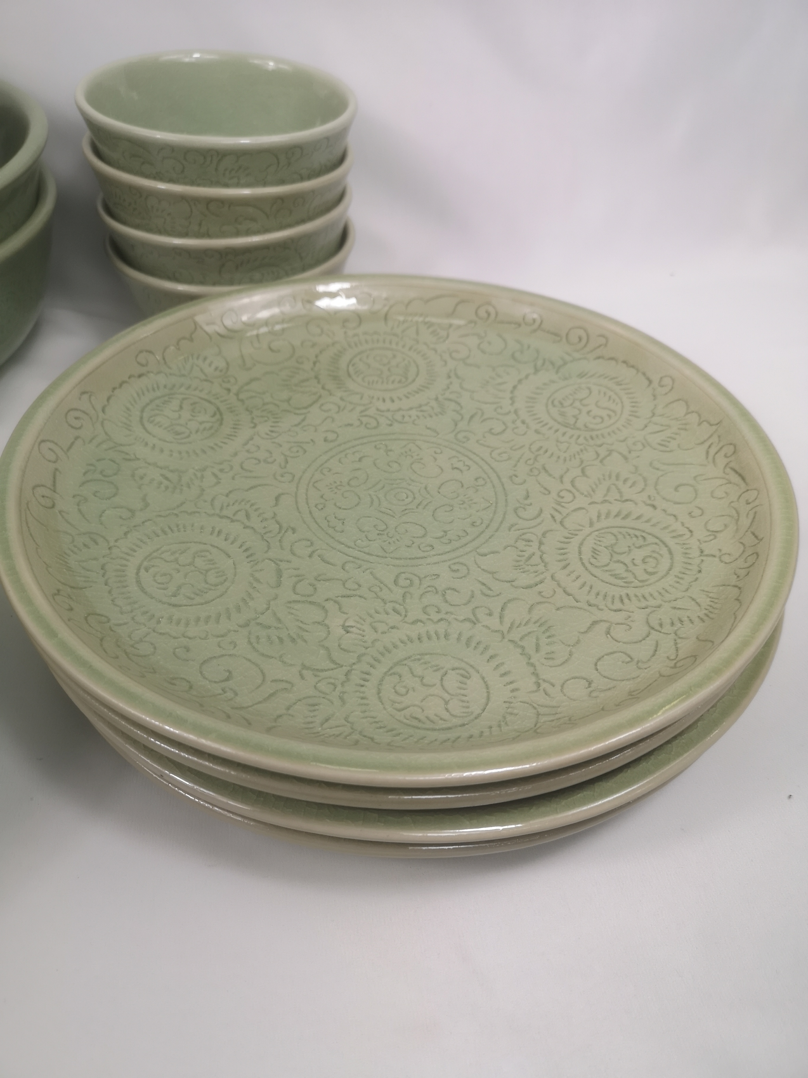 Celadon part dinner service - Image 2 of 6