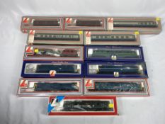 Six Lima model locomotives and carriages