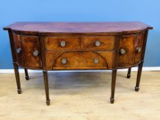 19th century bow fronted sideboard