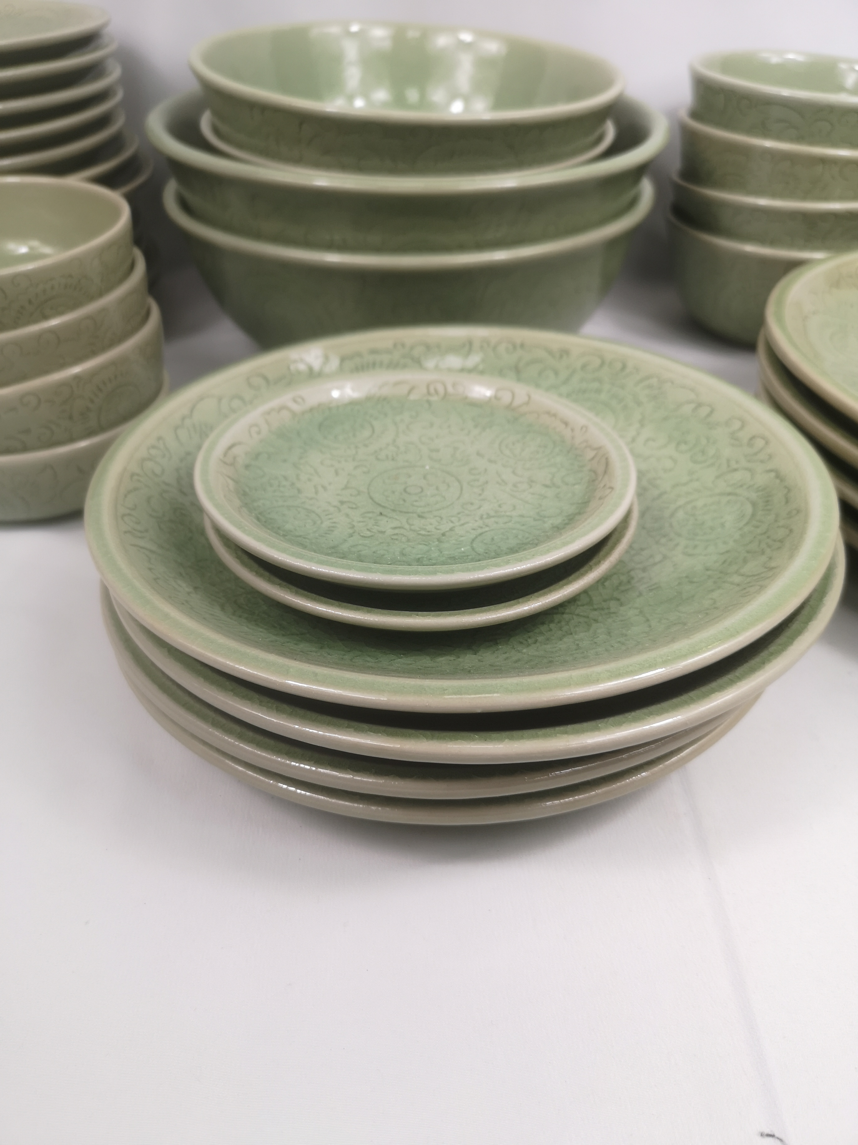 Celadon part dinner service - Image 3 of 6