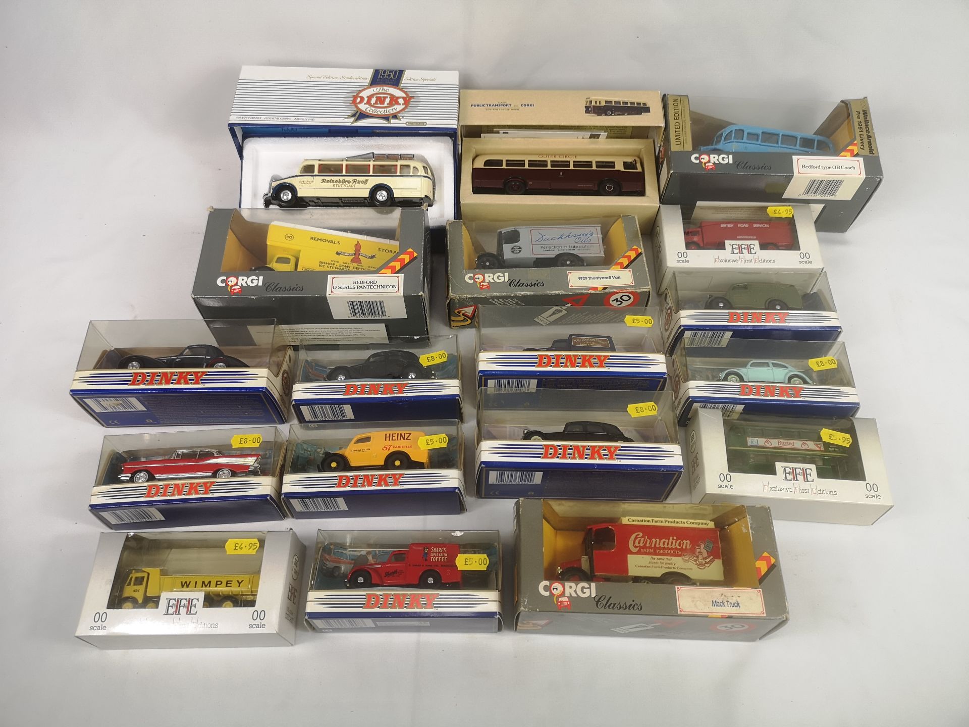 Ten Dinky diecast model vehicles together with a quantity of other diecast model vehicles