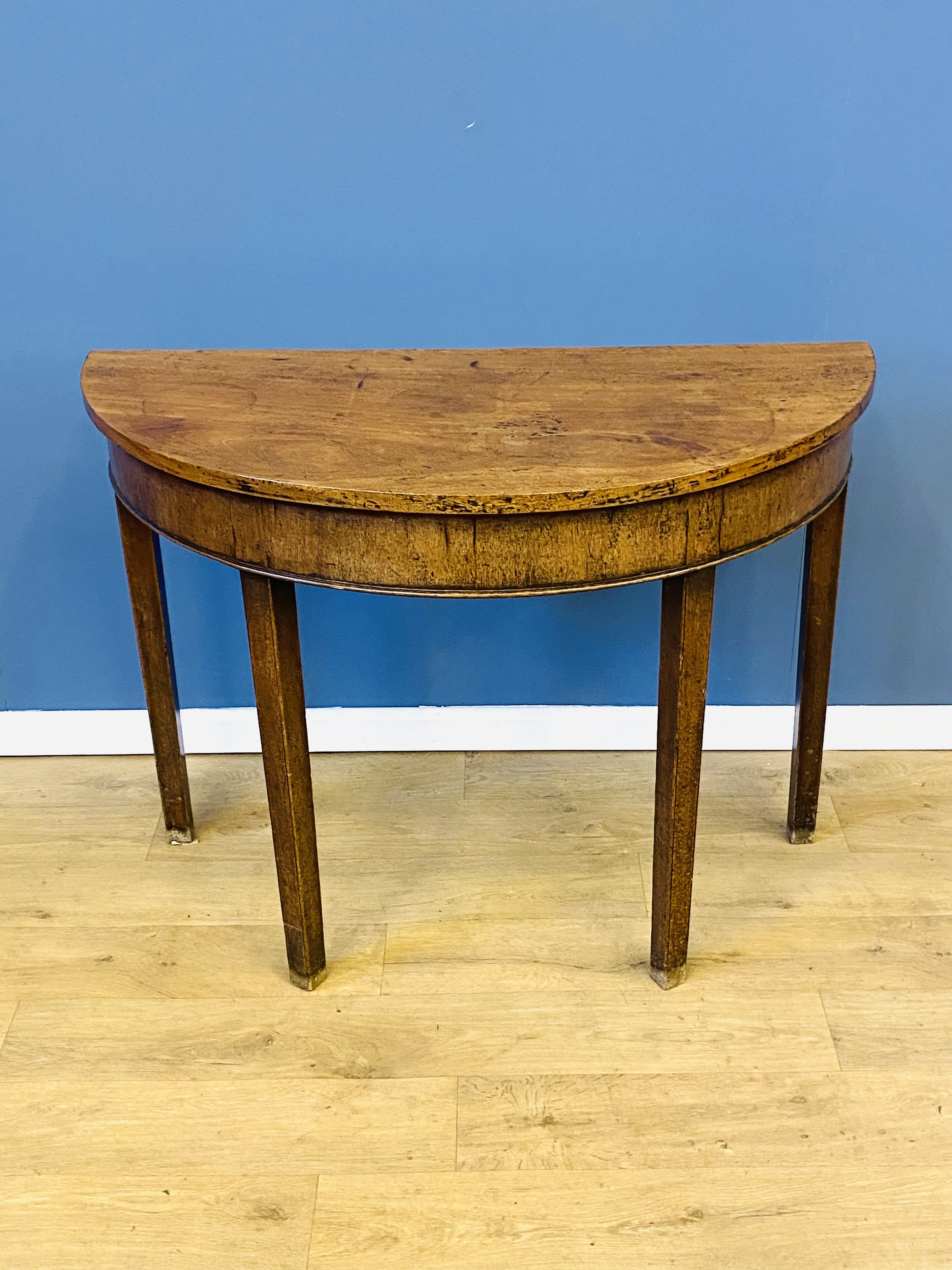 Mahogany demi-lune table