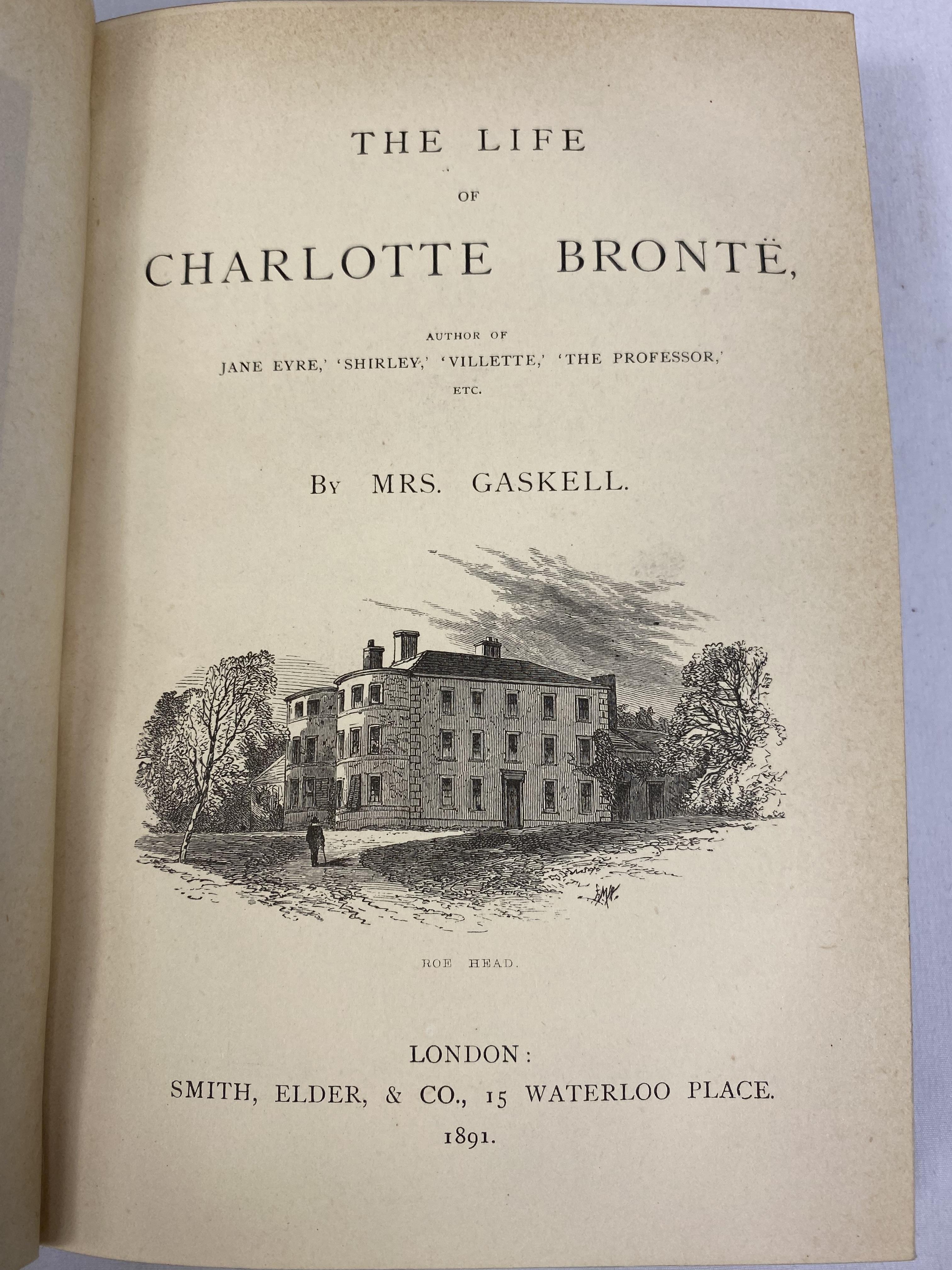 The Life and Works of Charlotte Bronte published and illustrated in seven half bound volumes - Image 5 of 9