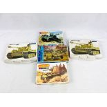 Five plastic model kits