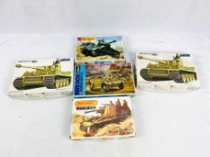 Five plastic model kits