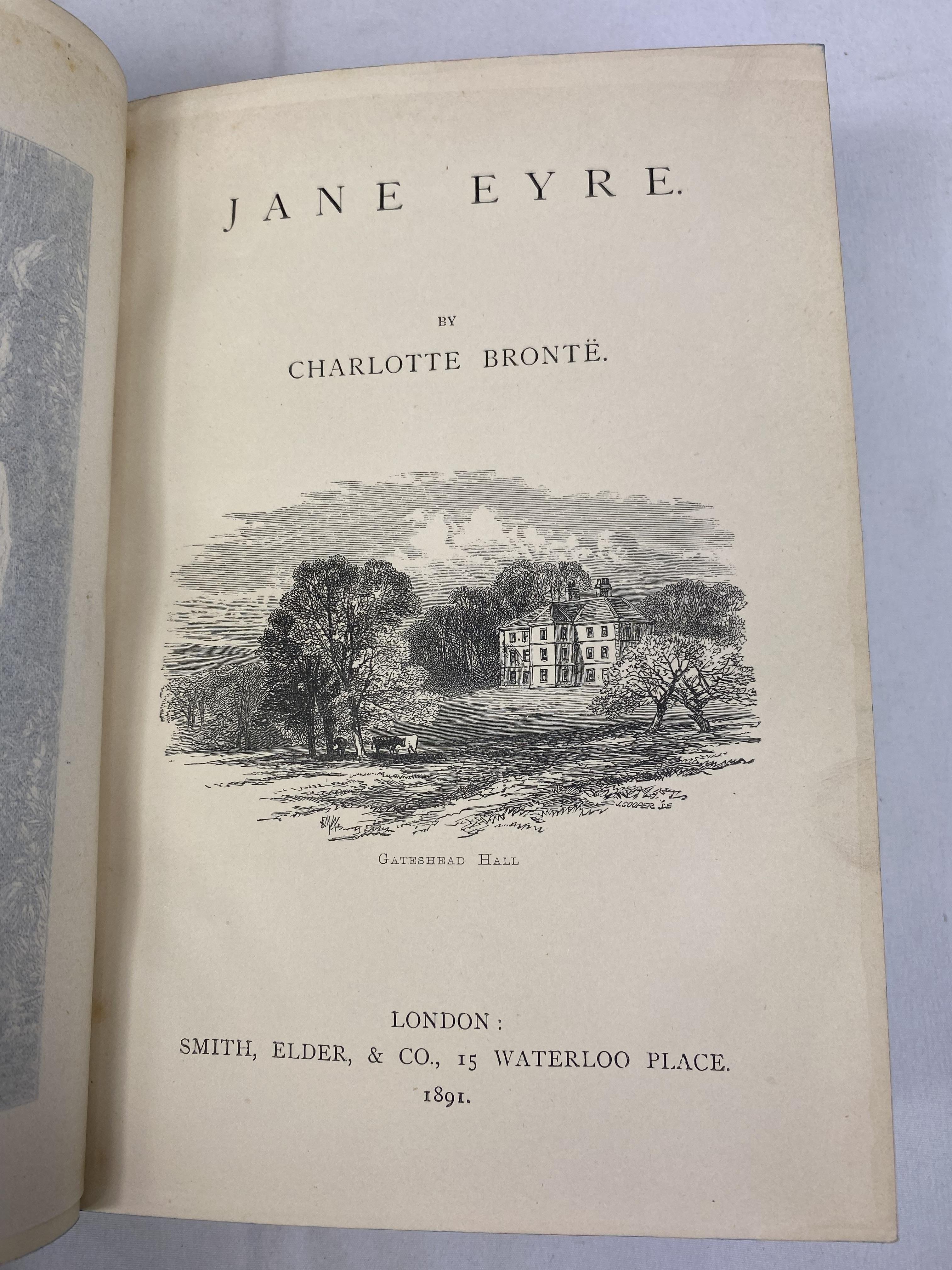 The Life and Works of Charlotte Bronte published and illustrated in seven half bound volumes - Image 3 of 9