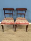 Two mahogany dining chairs