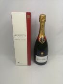 75cl bottle of Bollinger Special Cuvee champagne in box.