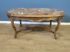 Marble topped coffee table