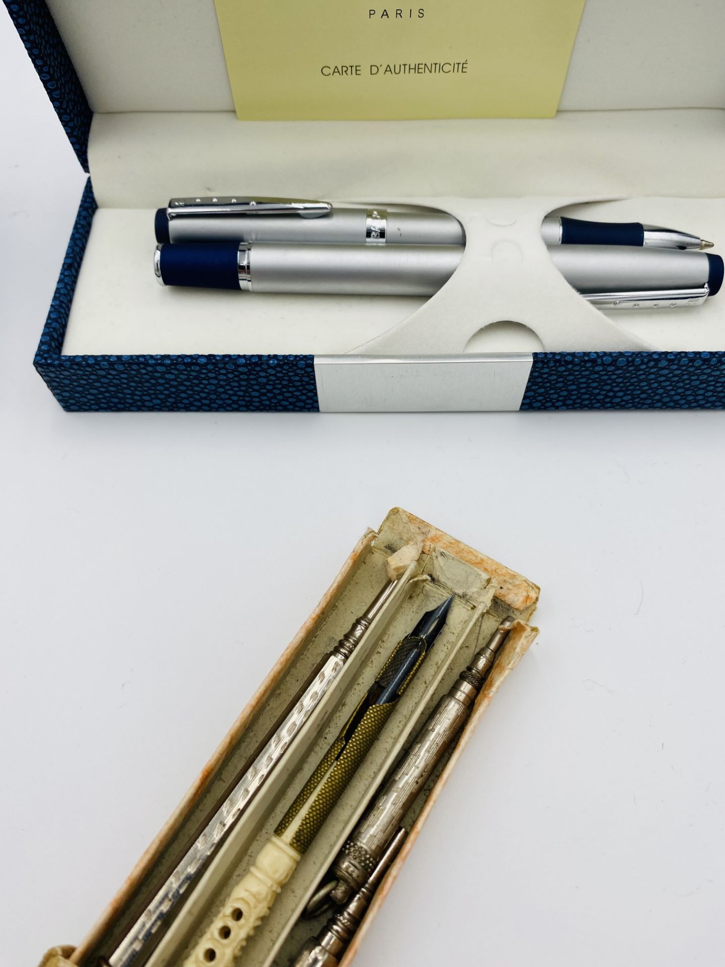 Waterman Blue Romance fountain pen; together with a quantity of other pens and pencils - Image 4 of 4