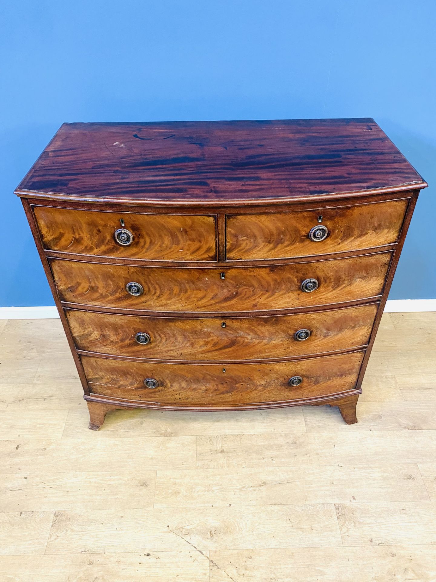 19th century mahogany chest of drawers - Image 4 of 5