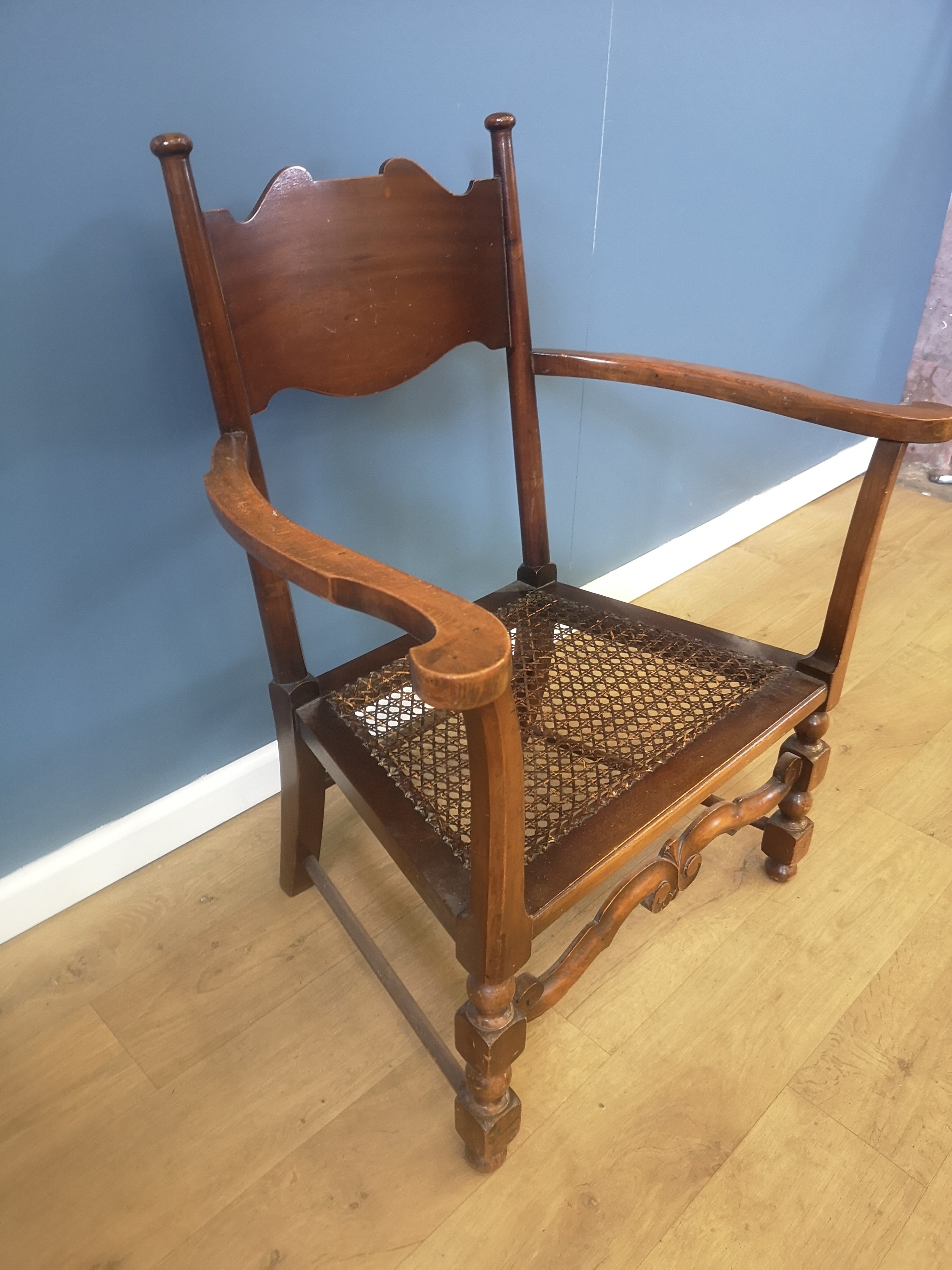 Mahogany open armchair - Image 2 of 5