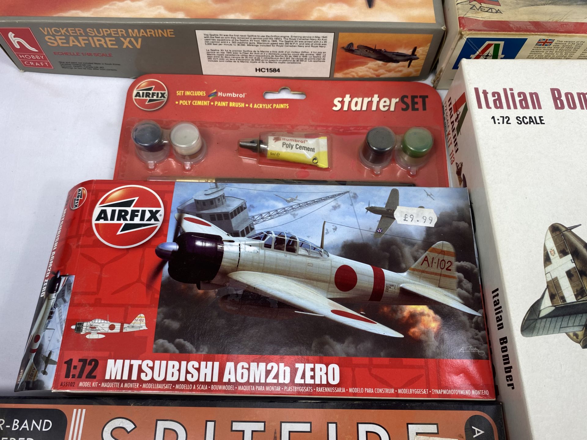 Seven model kits to include Airfix - Image 3 of 8