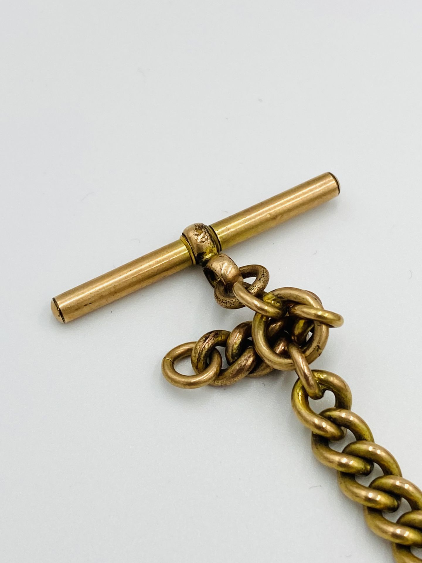Hallmarked silver fob chain and other silver - Image 7 of 7