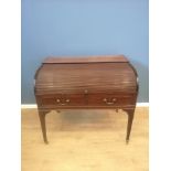 Victorian mahogany desk with tambour front