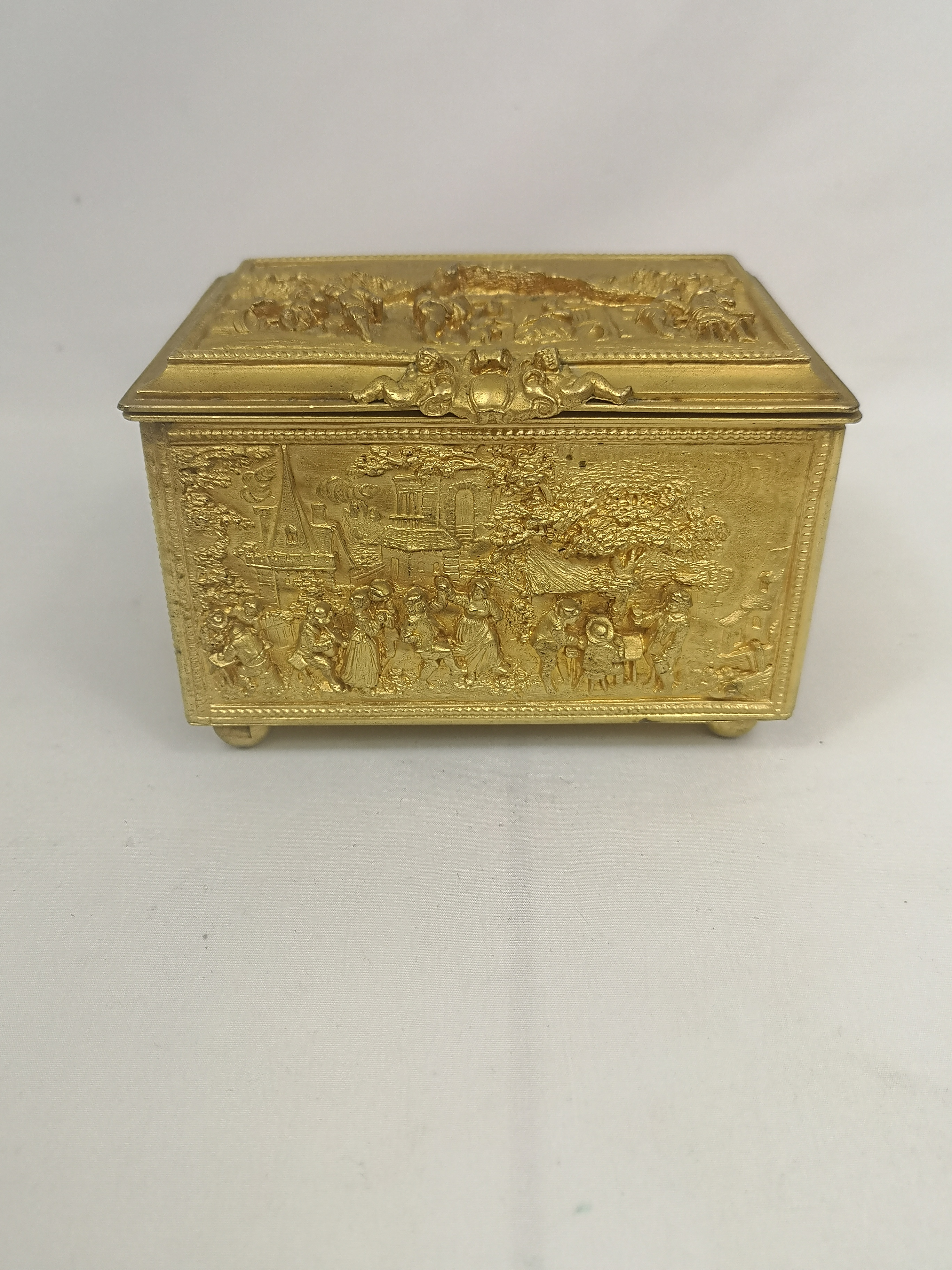 Gilt metal casket - Image 2 of 5