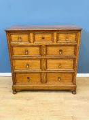 Oak 17th century style chest of drawers