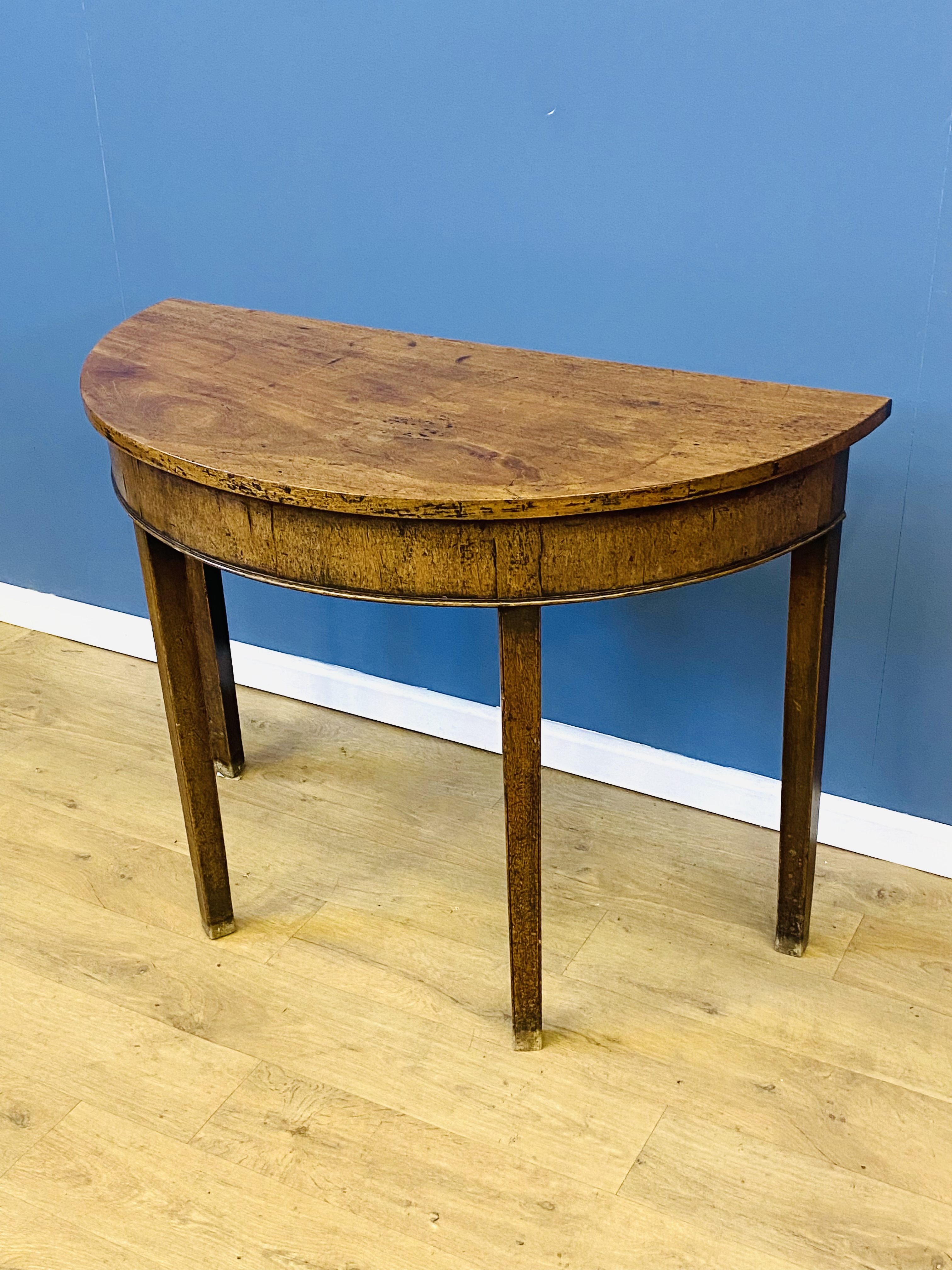 Mahogany demi-lune table - Image 3 of 4