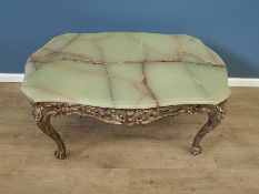 Giltwood and onyx coffee table