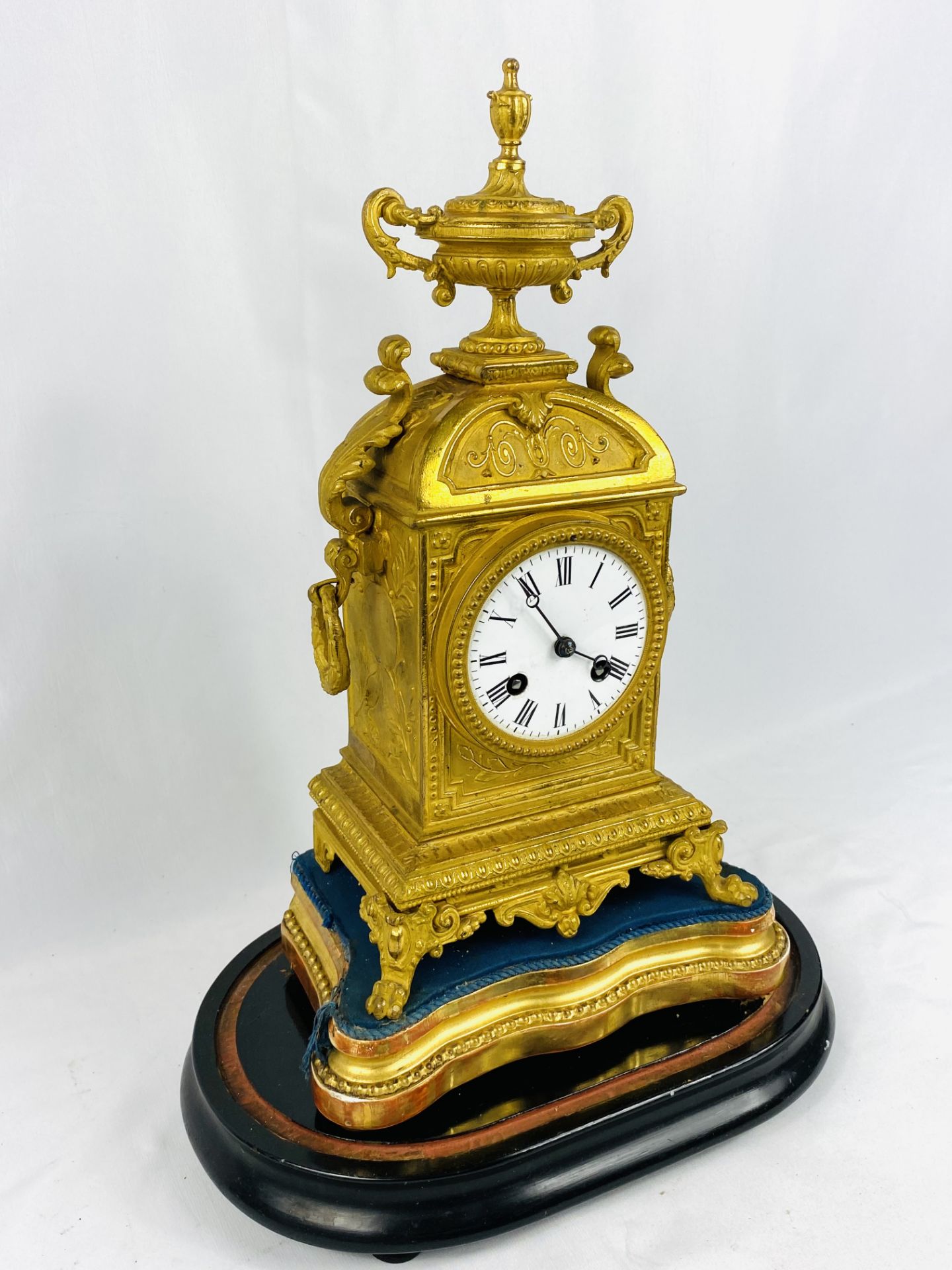 French ormolu and enamel mantel clock - Image 4 of 6