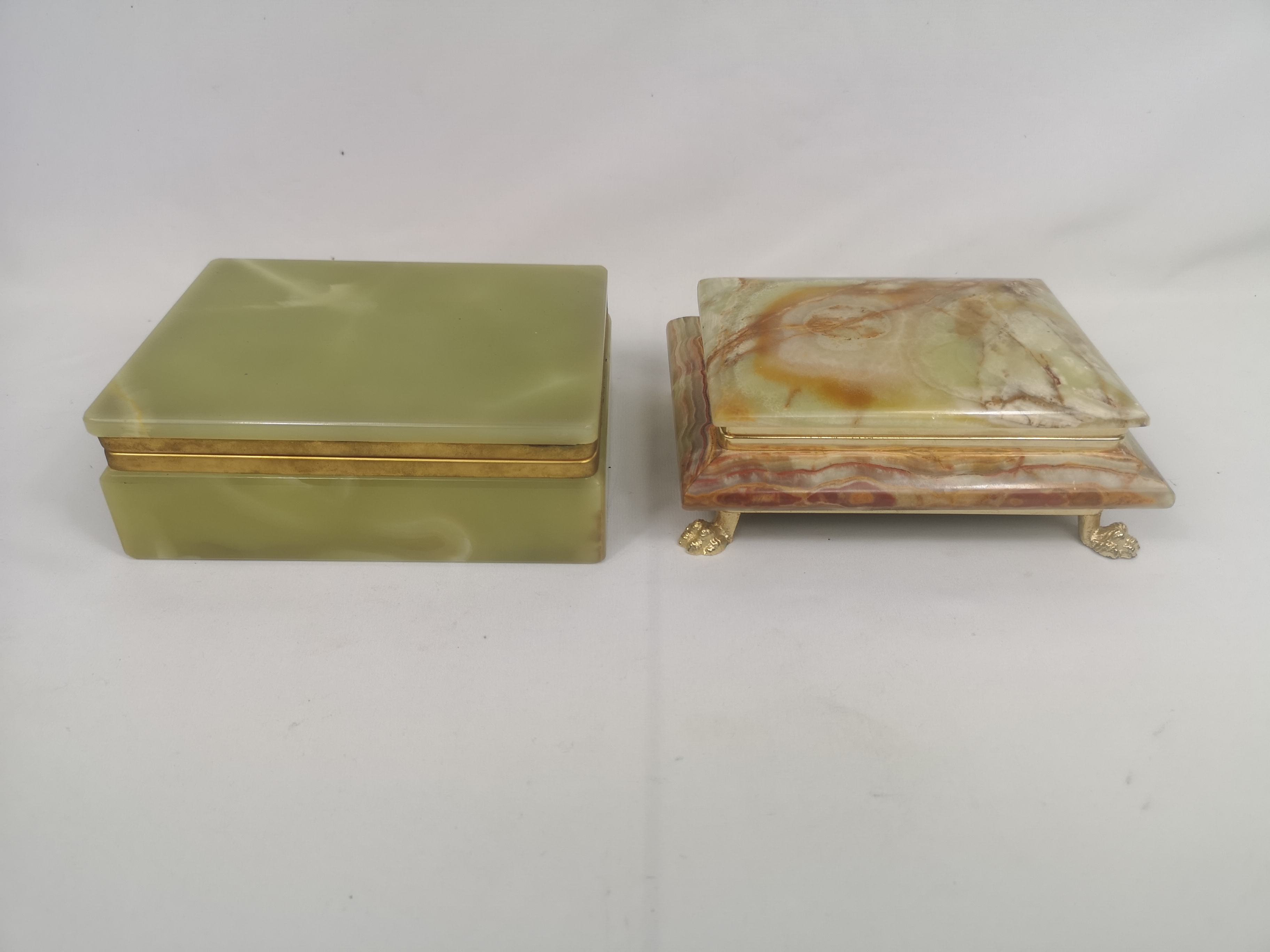 Two onyx boxes