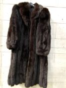 Full length fur coat