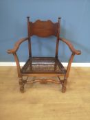 Mahogany open armchair