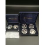 Westminster Diamond Wedding silver proof pair and other coins