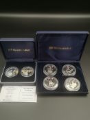 Westminster Diamond Wedding silver proof pair and other coins