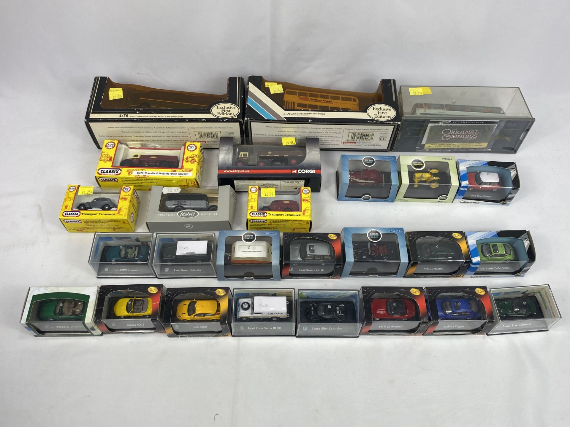 Quantity of Oxford diecast cars and vehicles