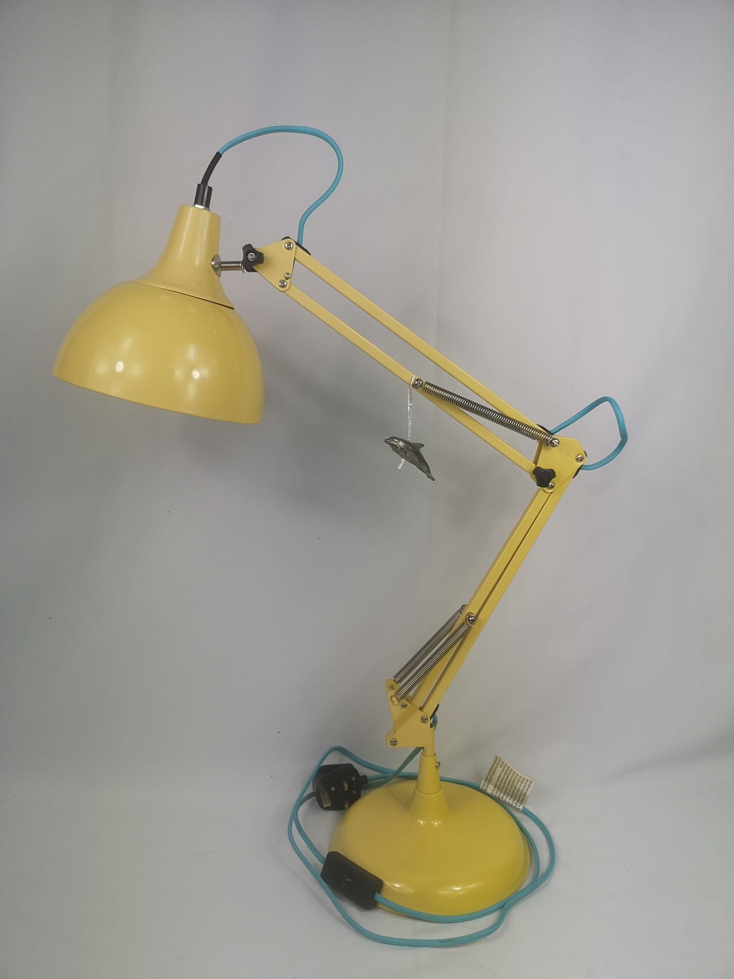 Adjustable anglepoise style desk lamp,