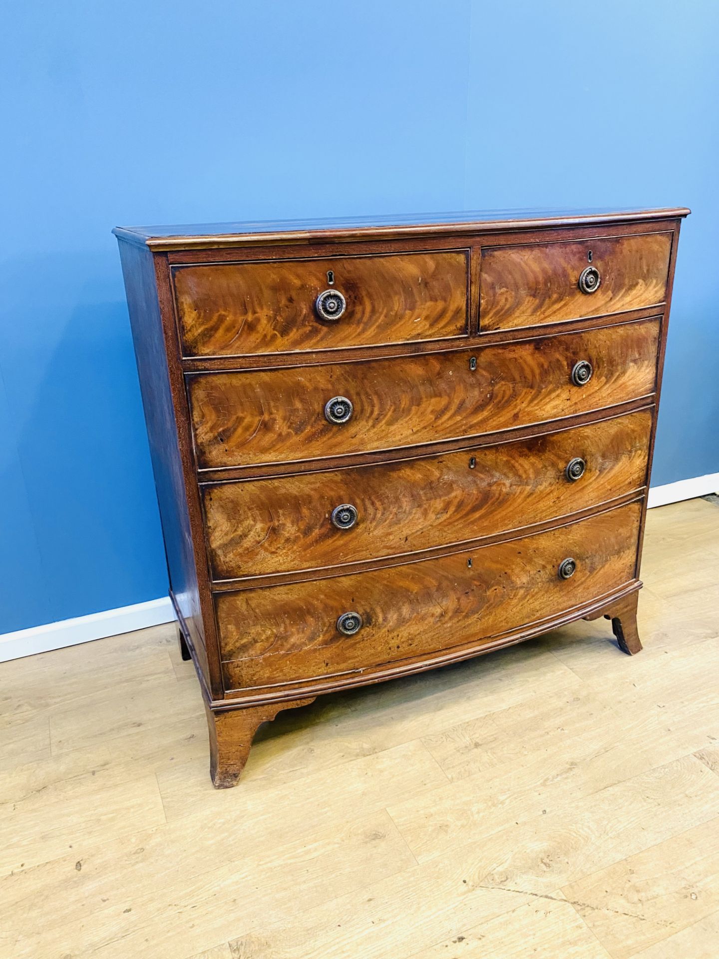 19th century mahogany chest of drawers - Image 3 of 5