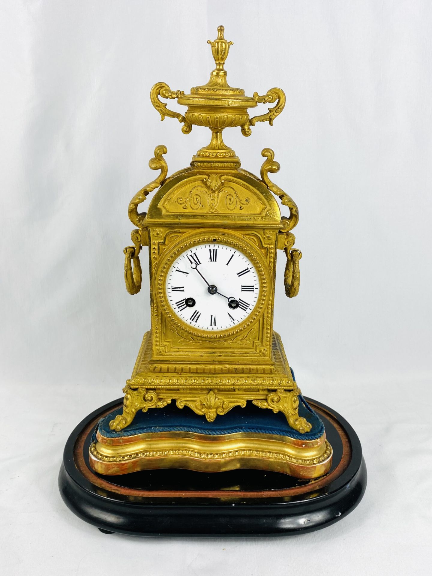 French ormolu and enamel mantel clock - Image 3 of 6