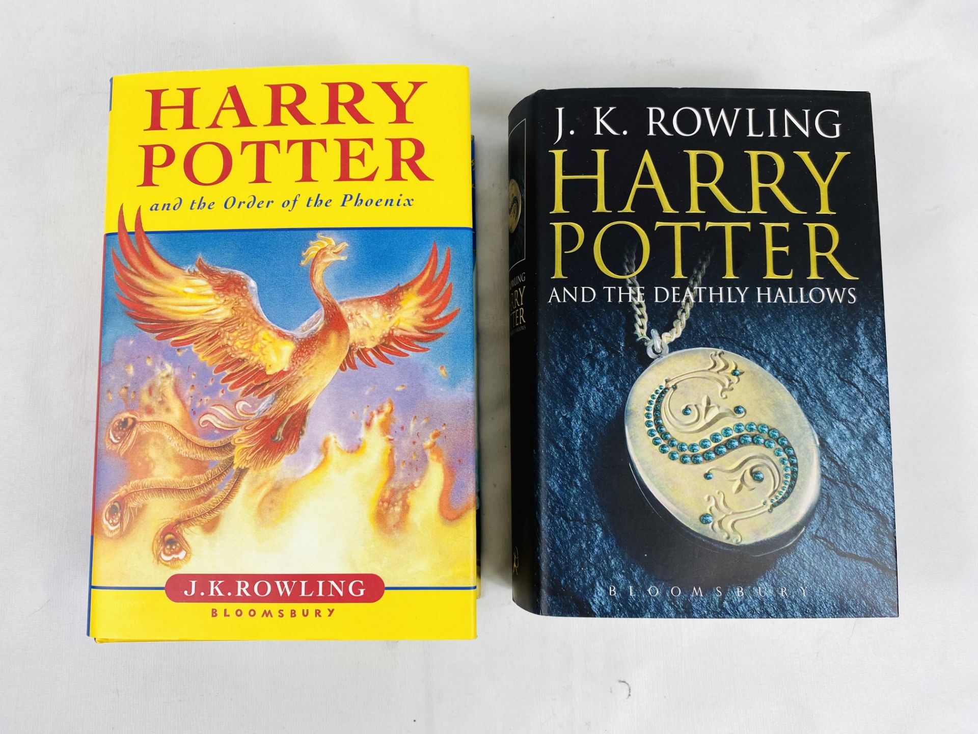 First edition copy of Harry Potter and the Order of the Phoenix and Deathly Hallows