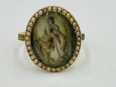 Gold mourning ring dated 1852