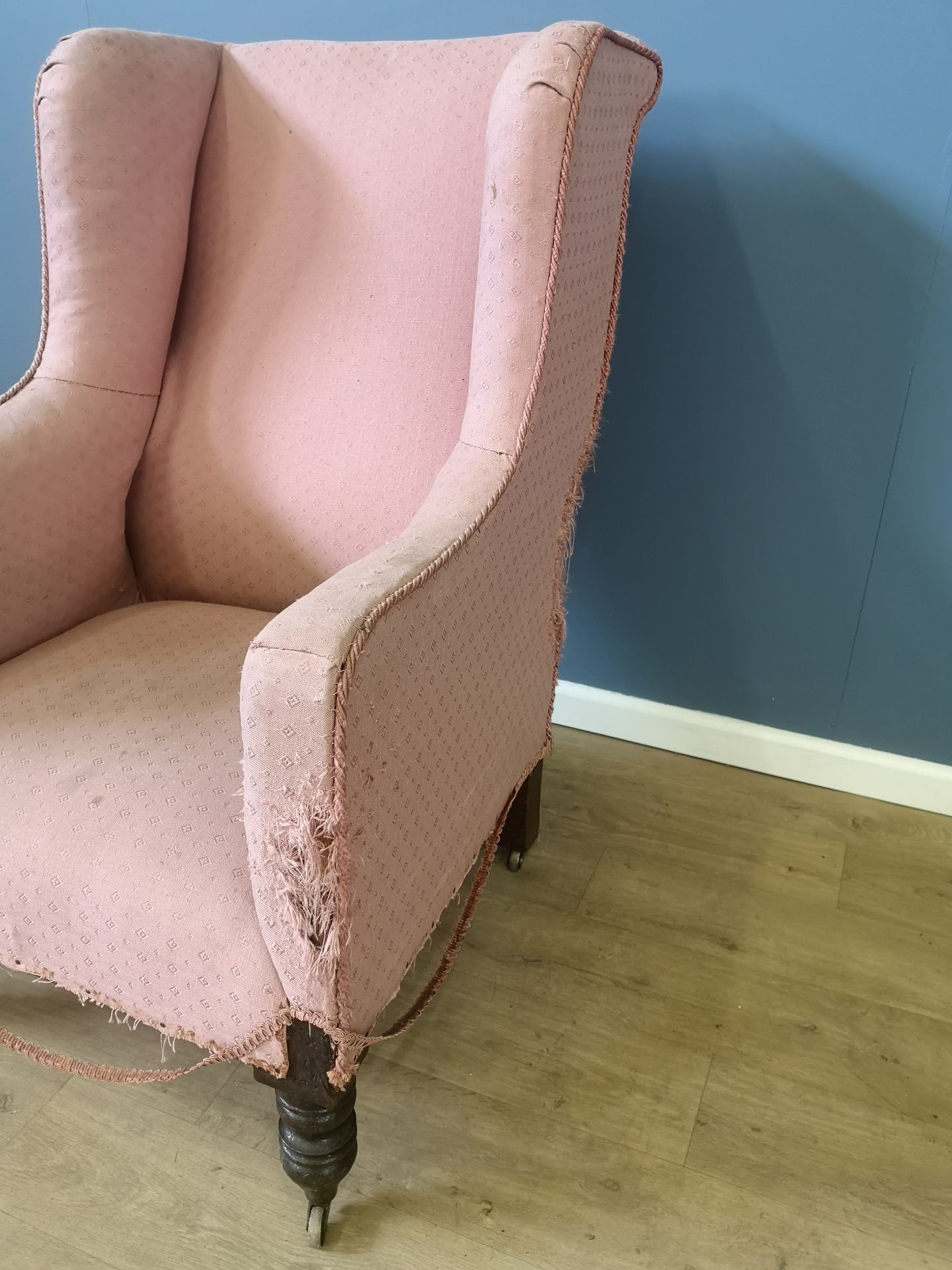 Upholstered wingback armchair - Image 2 of 4