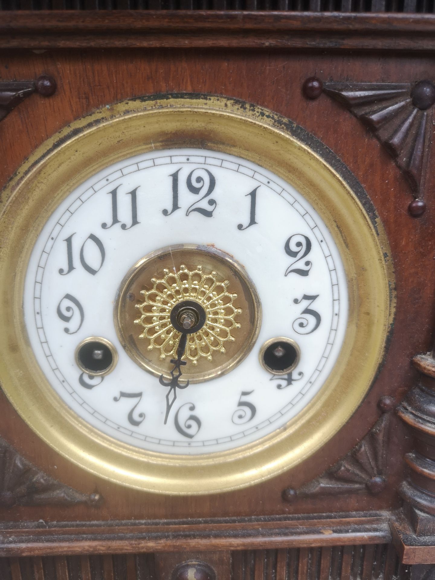 Mahogany mantel clock - Image 2 of 6