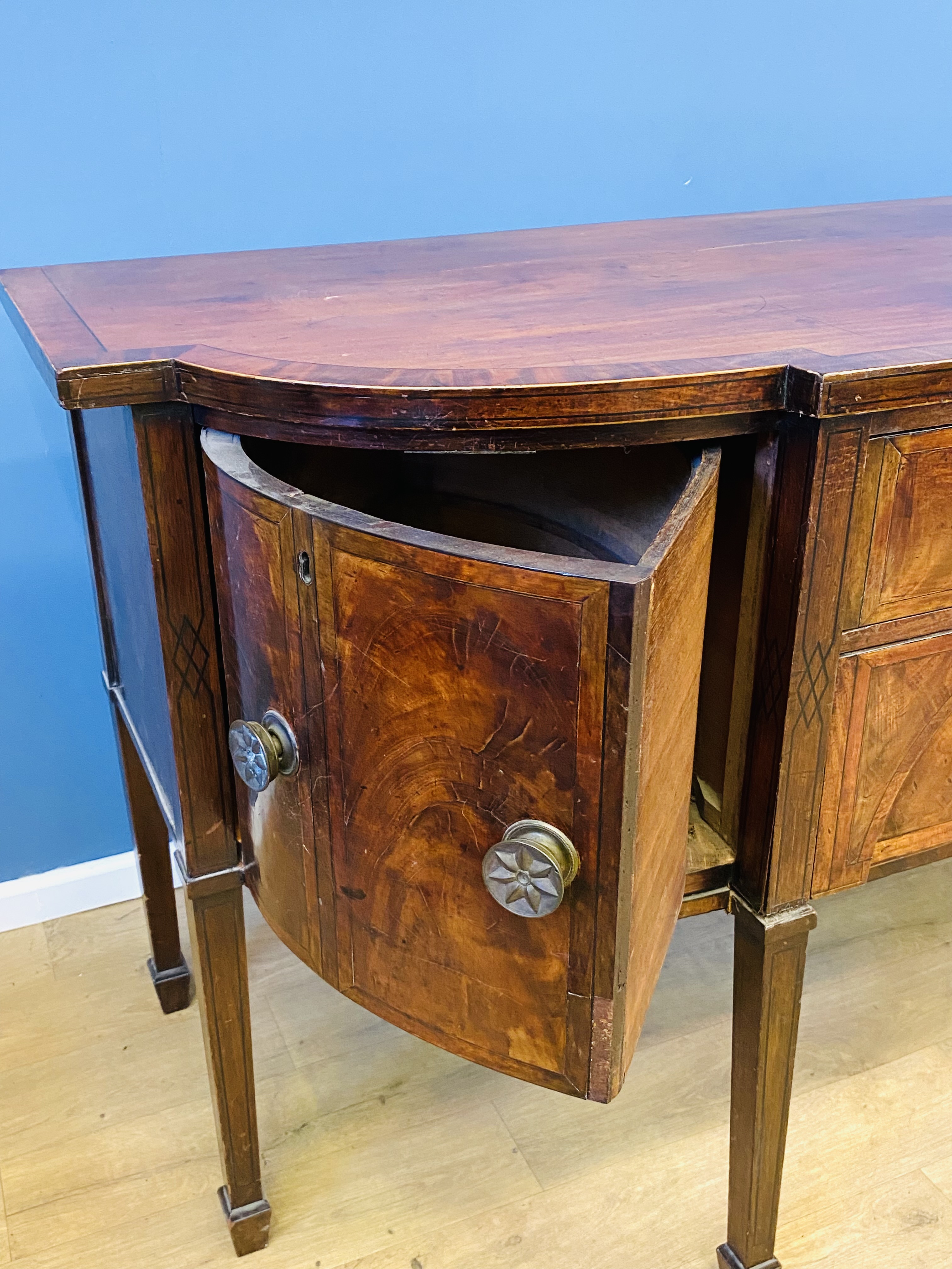 19th century bow fronted sideboard - Image 5 of 7