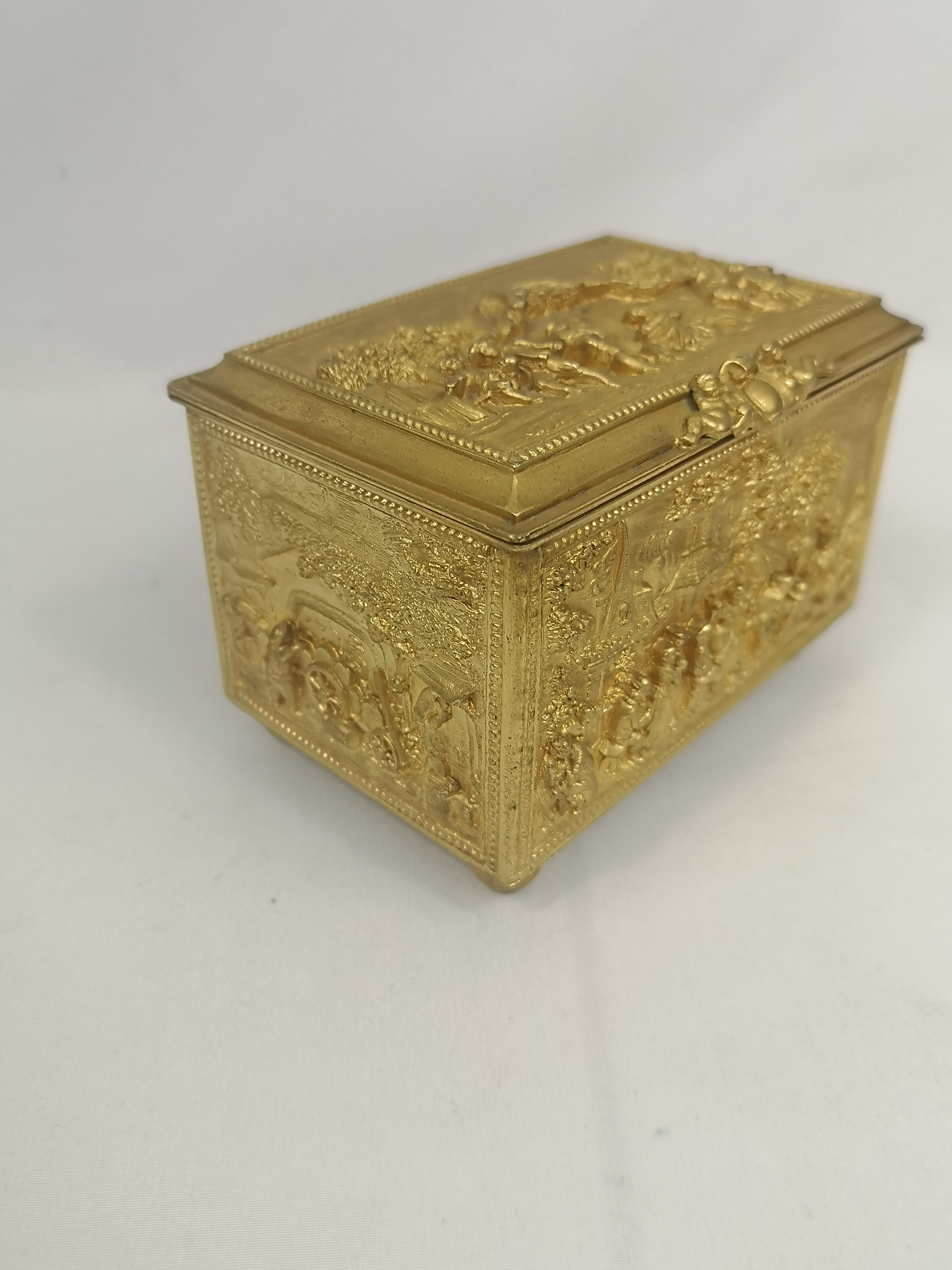 Gilt metal casket - Image 3 of 5