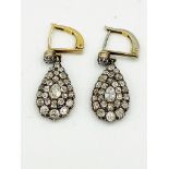 Victorian diamond teardrop earrings