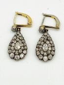 Victorian diamond teardrop earrings