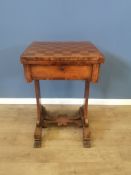 Mahogany lift top games table